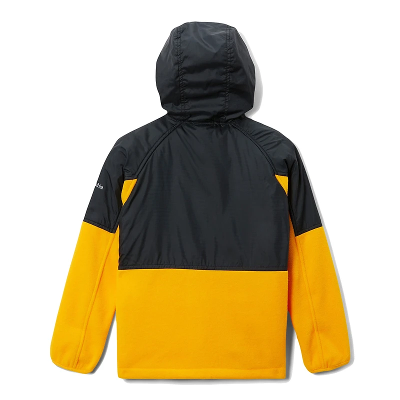 Sweat à capuche entièrement zippé Columbia Iowa Hawkeyes Flanker Raglan noir pour jeune