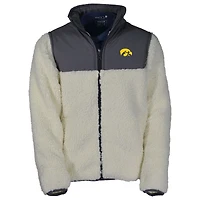 Youth Garb Charcoal Iowa Hawkeyes Full-Zip Teddy Sherpa Jacket