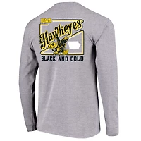 Youth Gray Iowa Hawkeyes Retro Script Long Sleeve T-Shirt