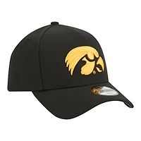 Youth New Era Black Iowa Hawkeyes 9FORTY A-Frame Adjustable Hat