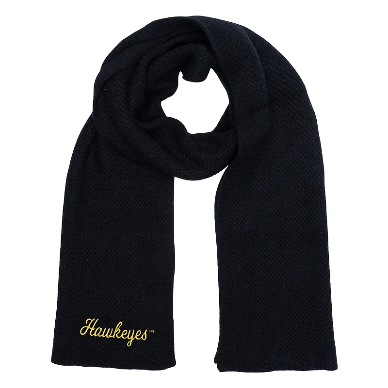 ZooZatz Black Iowa Hawkeyes Fashion Knit Scarf