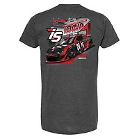 Men's Checkered Flag Sports Heather Charcoal Iowa Speedway Track T-Shirt