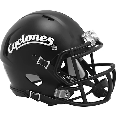 Mini-casque réplique de vitesse Riddell noir des Cyclones de l'Iowa State