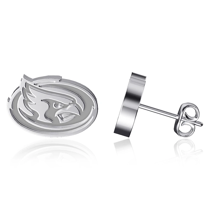 Dayna Designs Boucles d'oreilles argentées avec logo de l'équipe Iowa State Cyclones