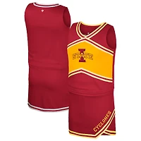 Ensemble haut et jupe de pom-pom girl pour filles du Colisée Cardinal Iowa State Cyclones