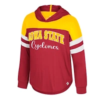 Girls Youth Colosseum Cardinal Iowa State Cyclones Reflection Hoodie Long Sleeve T-Shirt