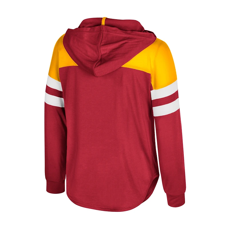 Girls Youth Colosseum Cardinal Iowa State Cyclones Reflection Hoodie Long Sleeve T-Shirt