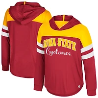 Girls Youth Colosseum Cardinal Iowa State Cyclones Reflection Hoodie Long Sleeve T-Shirt