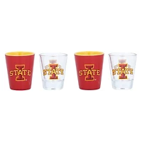 Ensemble de quatre verres à shot Iowa State Cyclones