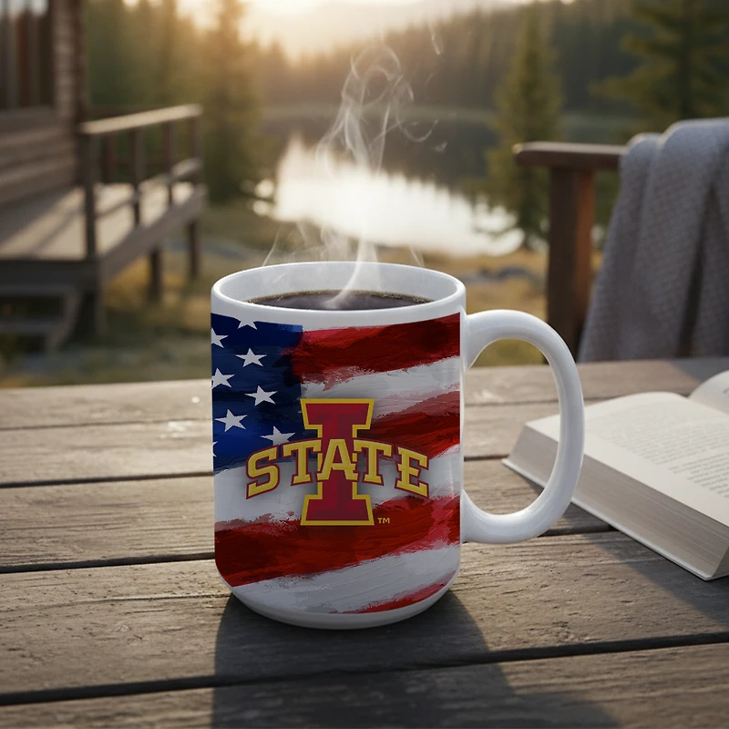 Ensemble de deux tasses de style américain de 44 cl (15 oz) aux couleurs des Iowa State Cyclones