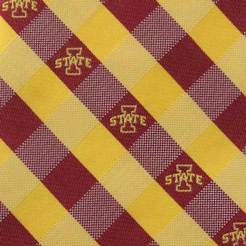 Iowa State Cyclones Woven Checkered Tie - Gold/Cardinal