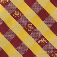 Cravate tissée à carreaux des Cyclones de l'État de l'Iowa - Or/Cardinal
