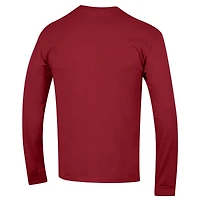 T-shirt à manches longues avec logo Arch Over pour homme, champion Cardinal Iowa State Cyclones