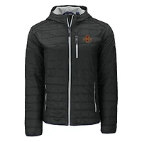 Veste à capuche zippée intégrale Cutter & Buck noire Iowa State Cyclones Rainier Eco PrimaLoft pour homme