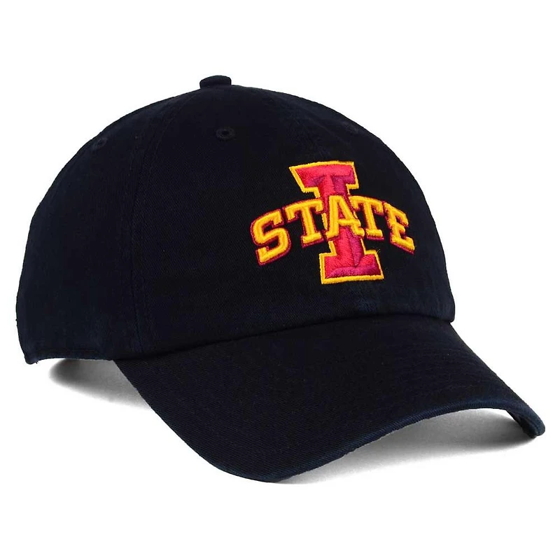 Men's '47 Black Iowa State Cyclones Clean Up Adjustable Hat