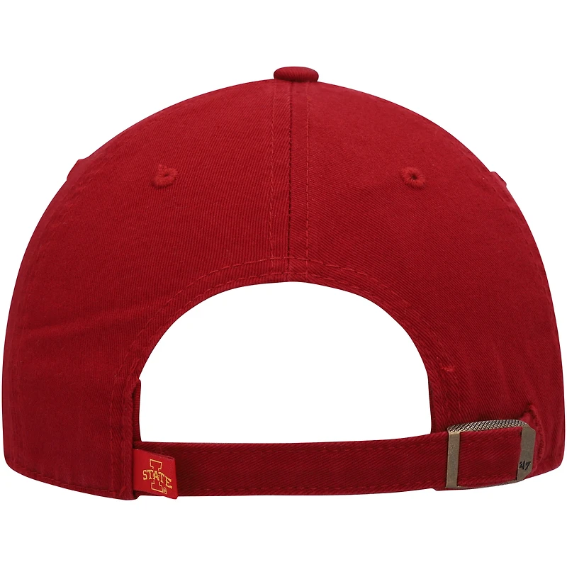 Casquette ajustable Clean Up '47 Cardinal Iowa State Cyclones pour hommes