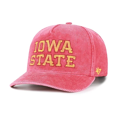 Casquette ajustable en velours côtelé Cardinal Iowa State Cyclones Reclaim Snow Wash pour homme