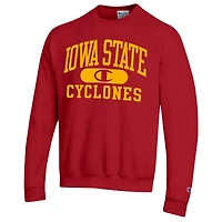 Men's Champion Cardinal Iowa State Cyclones Arch Pill Sweatshirt