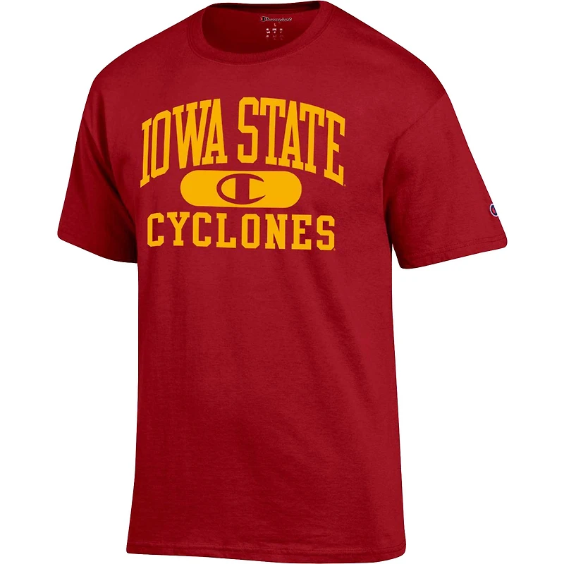 Champion Cardinal Iowa State Cyclones Arch Pill T-shirt pour homme