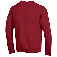 Men's Champion  Cardinal Iowa State Cyclones Basic Arch Fleece Pullover Sweatshirt