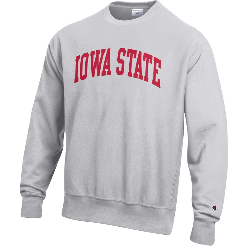 Sweat-shirt en polaire à tissage inversé Champion Gray Iowa State Cyclones pour homme