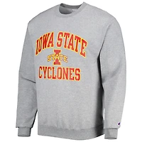 Sweat-shirt Champion Heather Grey Iowa State Cyclones High Motor pour homme