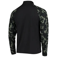 Veste homme Colosseum Black/Camo Iowa State Cyclones OHT Military Appreciation Take Flight Raglan Quarter-Zip Jacket