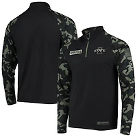 Veste raglan à quart de zip Colosseum noire/camouflage Iowa State Cyclones OHT Military Appreciation Take Flight pour homme