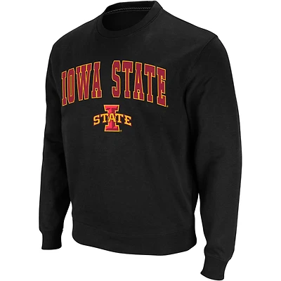 Colosseum Black Iowa State Cyclones Arch & Logo Crew Neck Sweat-shirt pour homme