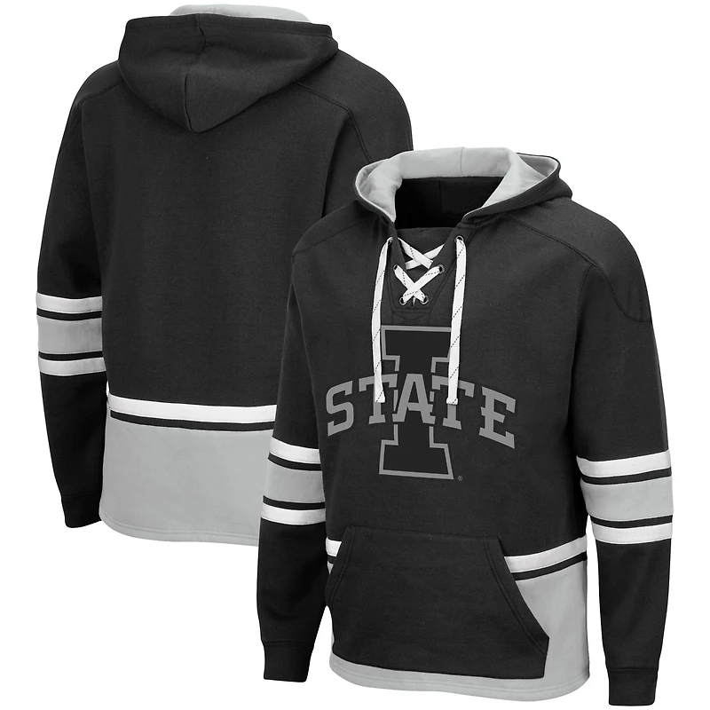 Chandail à capuchon Colosseum pour hommes, noir, Iowa State Cyclones, lacets 3.0