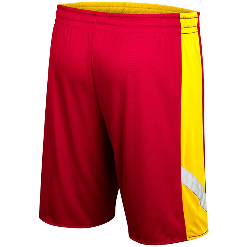 Short réversible Colosseum Cardinal/Gold Iowa State Cyclones Am I Wrong pour homme
