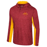 Men's Colosseum Cardinal Iowa State Cyclones Always Sunny Quarter-Zip Hoodie