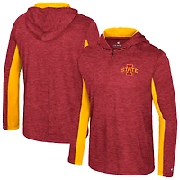 Men's Colosseum Cardinal Iowa State Cyclones Always Sunny Quarter-Zip Hoodie