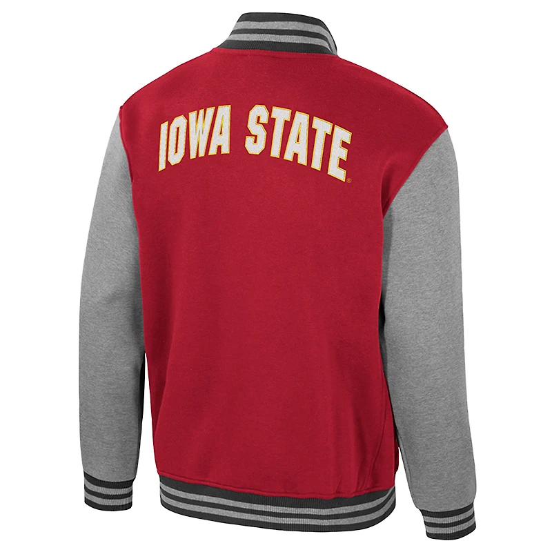Men's Colosseum Cardinal Iowa State Cyclones Ambi-Turner Full-Zip Varsity Jacket
