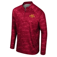 Veste à quart de zip Colosseum Cardinal Iowa State Cyclones Carson Raglan pour hommes