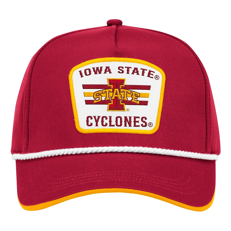 Casquette ajustable Colosseum Cardinal Iowa State Cyclones Hits the Road Podium pour homme