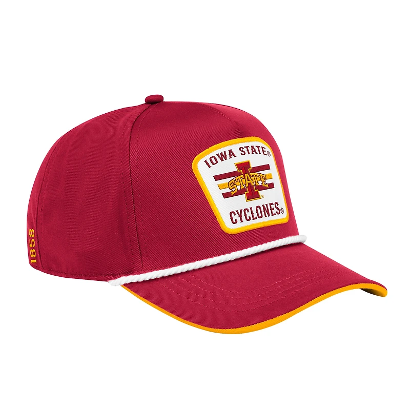 Men's Colosseum Cardinal Iowa State Cyclones Hits the Road Podium Adjustable Hat