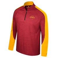 Haut à quart de zip Colosseum Cardinal Iowa State Cyclones Langmore Raglan pour hommes