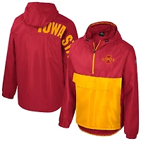 Men's Colosseum  Cardinal Iowa State Cyclones Reloaded Anorak Half-Zip Jacket