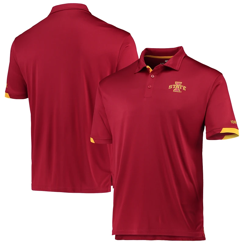 Men's Colosseum Cardinal Iowa State Cyclones Santry Lightweight Polo
