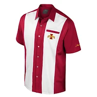 Chemise boutonnée de bowling Strike pour homme, motif Cardinal du Colosseum, Iowa State Cyclones