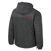 Men's Colosseum Charcoal Iowa State Cyclones Nightman Full-Zip Hoodie Puffer Jacket