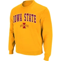 Colosseum Gold Iowa State Cyclones Arch & Logo Sweat-shirt ras du cou pour homme