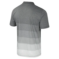 Men's Colosseum Gray Iowa State Cyclones Striped Mesh Polo