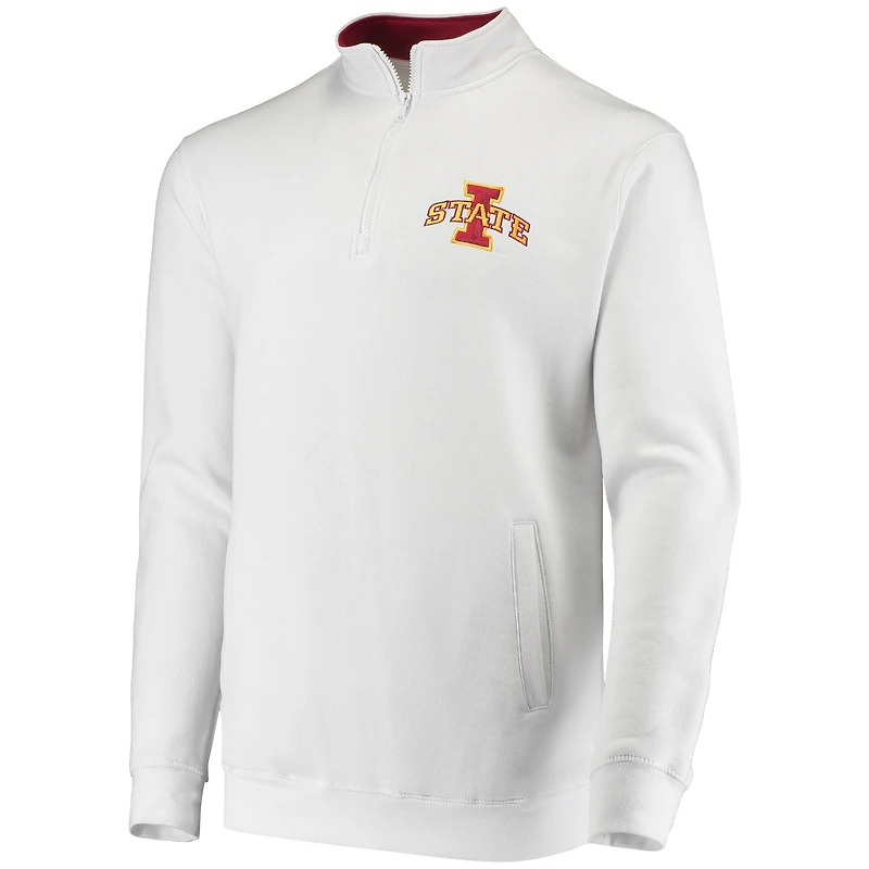 Veste à col zippé Colosseum White Iowa State Cyclones Tortugas Logo pour homme
