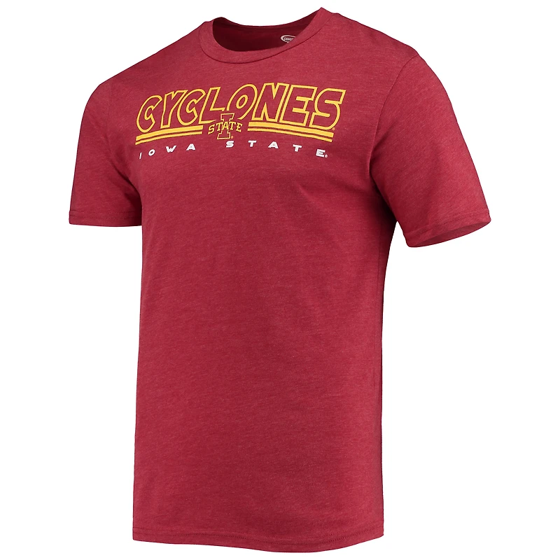 Ensemble de nuit pour homme Concepts Sport Heathered Charcoal/Cardinal Iowa State Cyclones Meter Top et pantalon