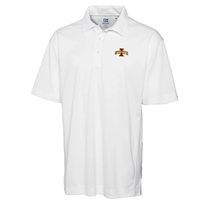Polo DryTec Genre blanc pour homme Cutter & Buck des Iowa State Cyclones, grandes tailles