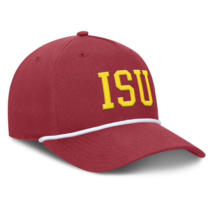 Casquette ajustable Fanatics Cardinal Iowa State Cyclones Foul Ball Rope pour homme