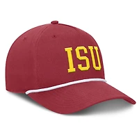 Casquette ajustable Fanatics Cardinal Iowa State Cyclones Foul Ball Rope pour homme