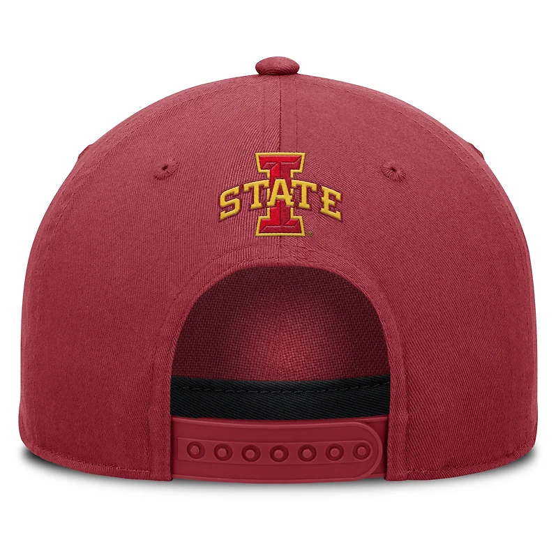 Casquette ajustable Fanatics Cardinal Iowa State Cyclones Foul Ball Rope pour homme